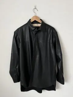 nano UNIVERSE ナノユニバース フェイク レザージャケット 黒　美品