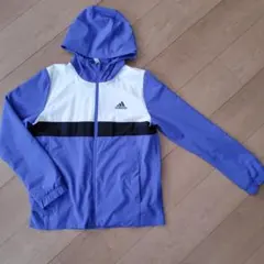 adidas フード付きジャケット 青