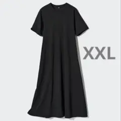 大きいサイズ（XXL）ユニクロ　エアリズムコットンワンピース　ブラック　黒