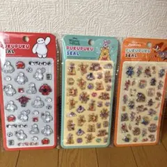 正規品 ディズニーぷくぷくシール　3枚セット