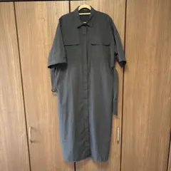 【うさたろう様専用】UNTITLEDチャコールグレー 半袖 シャツワンピース