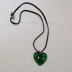 LALIQUE ラリック ハート ネックレス グリーン - メルカリ