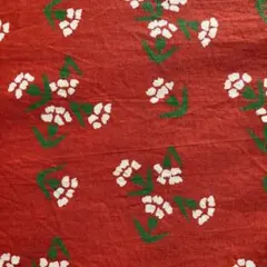 マリメッコ　北欧ヴィンテージ生地　クリスマスカラー　レッド系