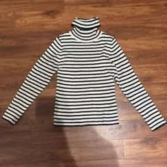 coca ボーダー タートルネックニット ニット セーター フリー