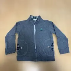 3can4on グレー ジップアップパーカー 120