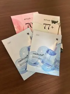 medicubeヒアルロン酸マルチコラーゲンマスク & Anua 77+70+