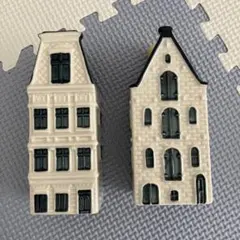 KLM オランダ航空　ミニチュアハウス　2点セット