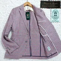 未使用タグ付　アントニオラヴェルダ　テーラードジャケット　アンコン　チェック　M