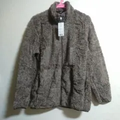 ユニクロ ファーリーフリースフルジップジャケット ブラウン