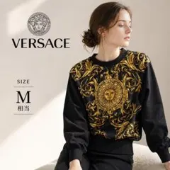 ヴェルサーチ VERSACE 総柄 トップス　ゴールド バロック XS 美品のサムネイル