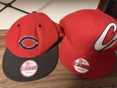 New Era 9FIFTY レッドキャップ Cロゴ カープロゴ　2個セット