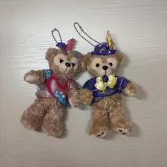 ディズニーシー　ダッフィシェリーメイ　ぬいぐるみバッチ