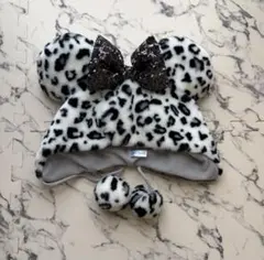 ディズニー ファンキャップ ヒョウ柄 白黒