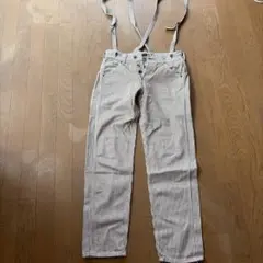 JOHNBULL ジョンブル サスペンダー付き ヒッコリーストライプワークパンツのサムネイル