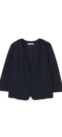 ☆ナチュラルビューティーベーシック美ラインノーカラージャケットM☆