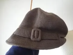 新品。ブラウンのキャスケット、帽子、Ｍサイズ、ウール混、オシャレ、ぼうし