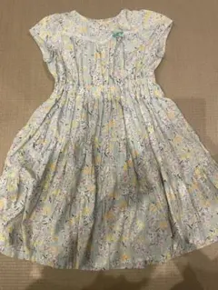 水色花柄半袖ワンピース120cm 中古のサムネイル