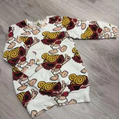 ヒスミニ 総柄トレーナー ワンピース 90cm