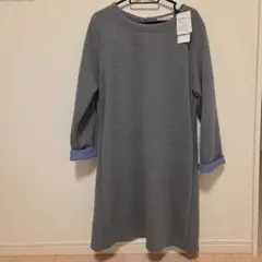 SHOO-la-RUE ニットワンピース グレー 七分袖