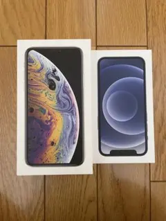iPhoneXS、iPhone12miniの空箱