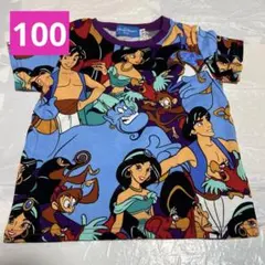 ディズニーリゾート アラジン Tシャツ 100 キッズ　総柄