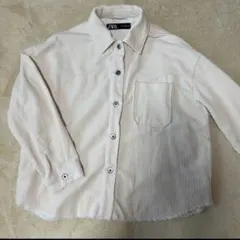 ZARA 春秋　ジャケット　コーデュロイ　切りっぱなし