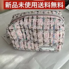 ピンクポーチ 猫刺繍