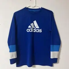 adidas 長袖カットソー 青色