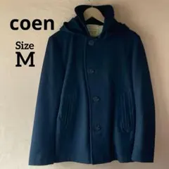 COEN フード付きネイビーコート メンズ M