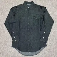 Wrangler デニムウエスタンシャツ Black 1ウォッシュUSA製