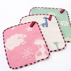 女の子 ミニタオル 3枚セット ハンドタオル 幼稚園 保育園　ハンカチ 新生活