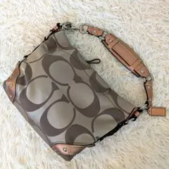 COACH ワンショルダーバッグ ターコイズ キャンバス ターンロック y2k