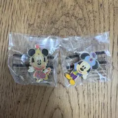 ディズニー ミッキー ミニー ピンバッジ 2個セット