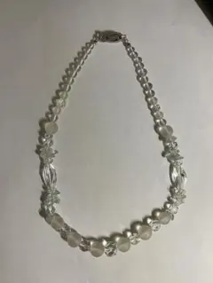 クリスタルガラス 風ビーズネックレス 約60cm