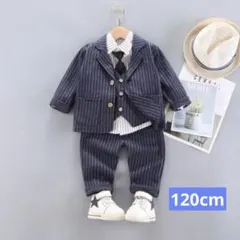 入学式 入園式　卒園式　発表会　結婚式　節句　120cm ネイビー 、スーツ