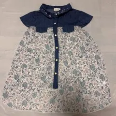 Jessy Logan 花柄デニム風ブラウス j-s150cm