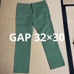 GAP LIVED-IN SLIM チノパン グリーン　32×30、81×76のサムネイル