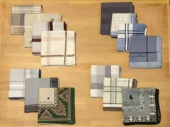 ブランドハンカチ14枚セット まとめ売り メンズハンカチ ピエールカルダン他