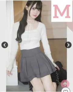 正規品 ミシェルマカロン 美脚スカート グレー M