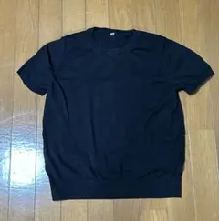 ユニクロ　UVカットクルーネックセーター　ウォッシャブル　ブラック　Lサイズ