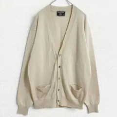 t2348【レナウン】Vネックミドル丈長袖ニットカーディガン ポケット ベージュのサムネイル