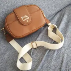 Pink Latte ブラウンショルダーバッグ