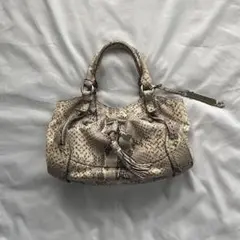 00s vintage パイソン柄 レザー ショルダーバッグ y2k グランジ