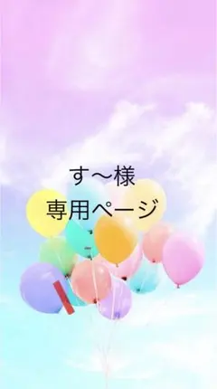 す〜様専用ページ