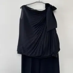 パンツドレス お呼ばれ セットアップ ブラック