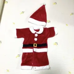 ベビーサンタ服　50〜70サイズ+大人用サンタ帽子2個+サンタ髭セット