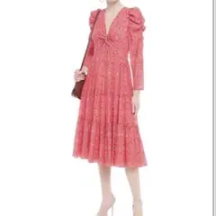RED Valentino フラッター袖ワンピース 花柄ドレス - メルカリ