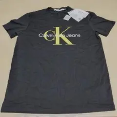 Calvin Klein Jeans ロゴTシャツ XL ブラック イエロー