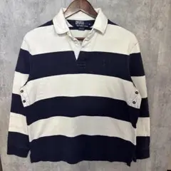 Polo by Ralph Lauren ラガーシャツ　太ボーダー　レディースM