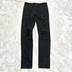 Ksubi スビ USA製 ブラック スキニー デニム ダメージ加工 W32 美品【Ksubi】スビ スリムフィットデニムジーンズ W32 - メルカリ